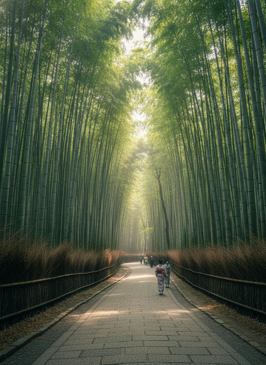 Japan Arashiyama bamboo forest