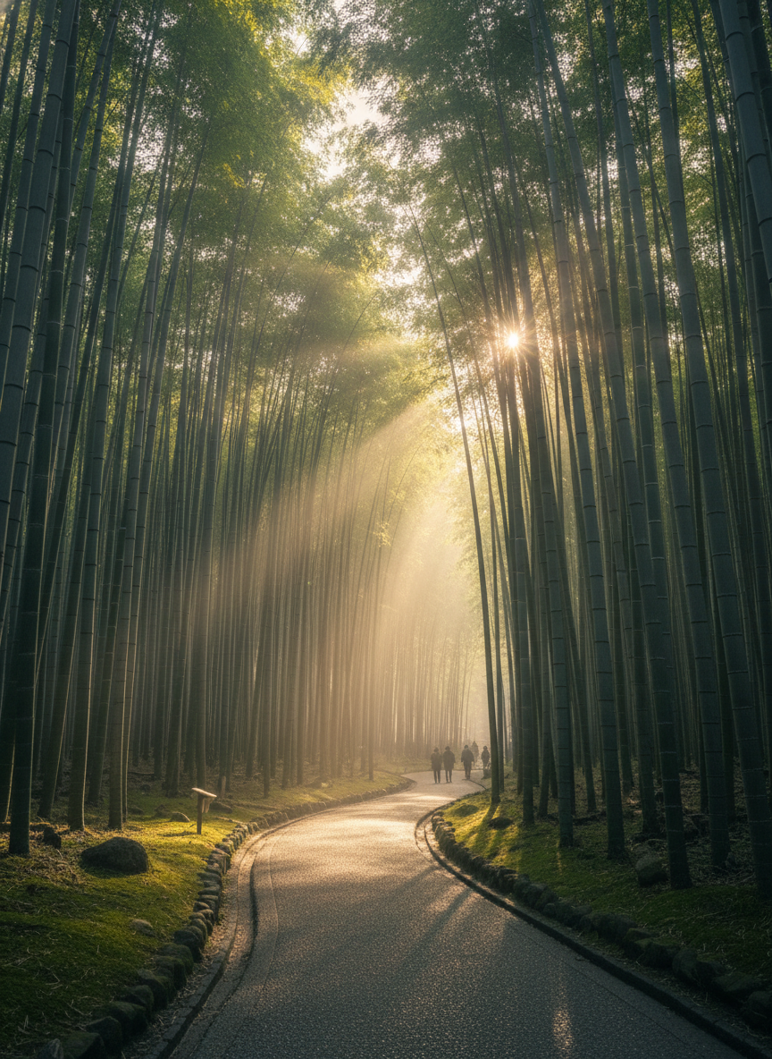 Japan Arashiyama bamboo forest