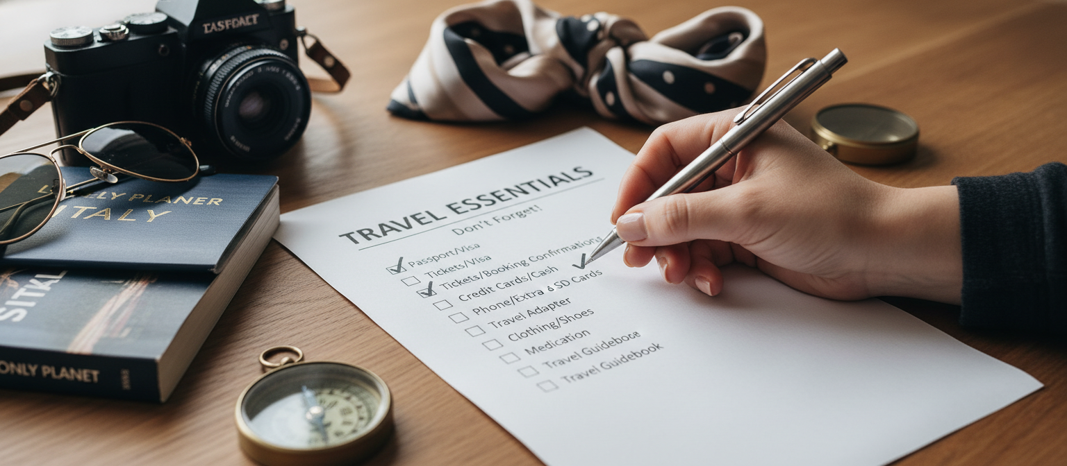 travel checklist free printable